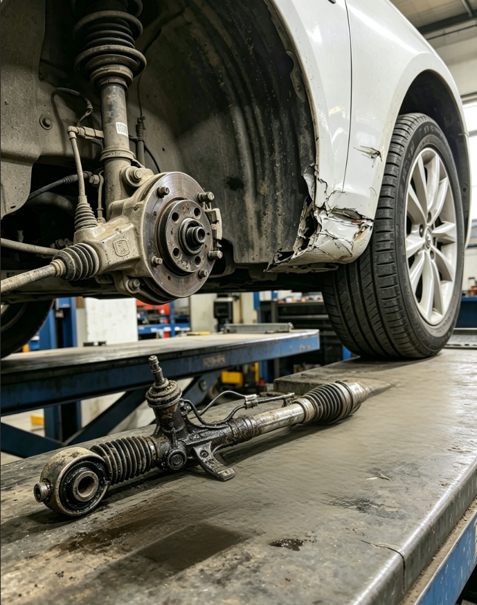 Car Pulls to One Side After Hitting a Curb: Did You Bend Your Steering Rack?