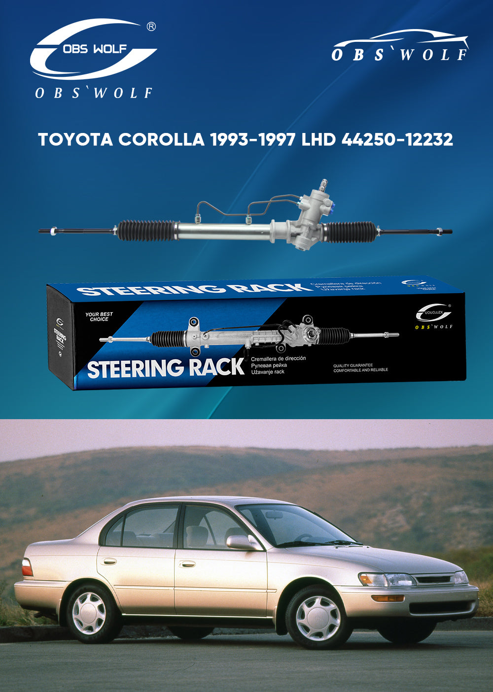 Ae95 Boot Storage Rack OBS Power Steering Rack for Toyota corolla AE95/AE100/AE110 93-97 Mode ...